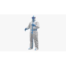 Man in Disposable Medical Protective Suit Rigged 3D model